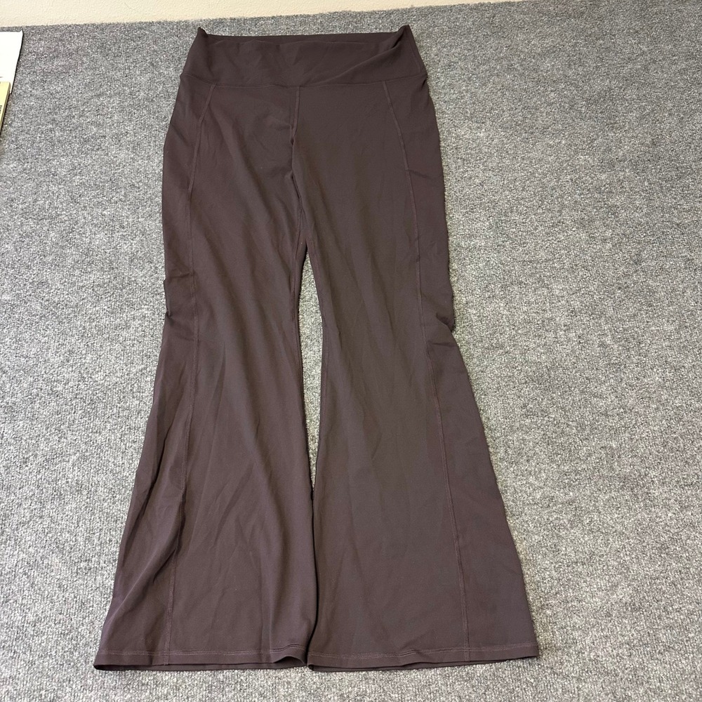 Fabletics Kick Flare Pants Womens Size XXL/1X Brown Oasis High Waisted Athletic